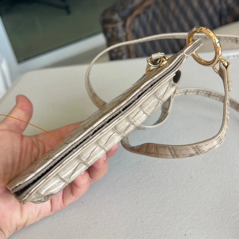 CROSSBODY PHONE CASE + WALLET new without tag TAUPE